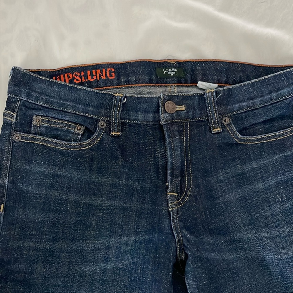 J. Crew Hipslung boot jeans, size 30R dark denim